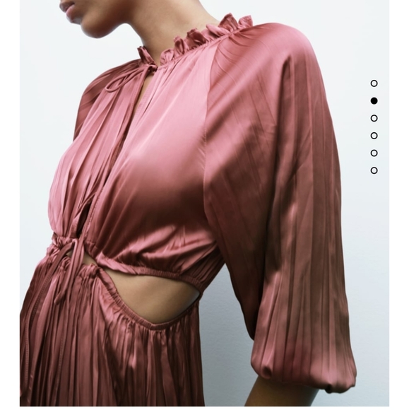 Zara * Satin Cut Out Maxi Dress - Picture 14 of 16